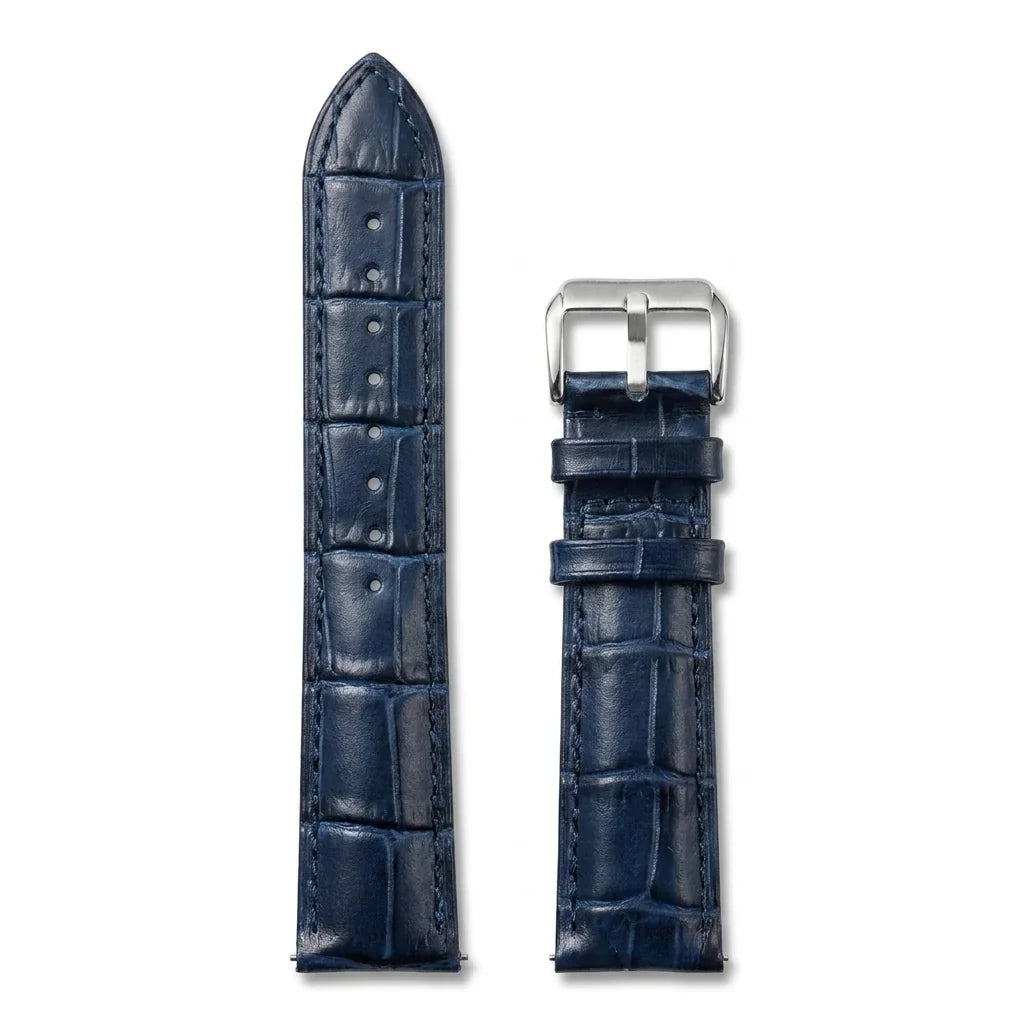 Bonoboss Correa Cuero Premium 22mm Azul - layout flat lay vista cenital #editorial_wb_canonical #color_azul