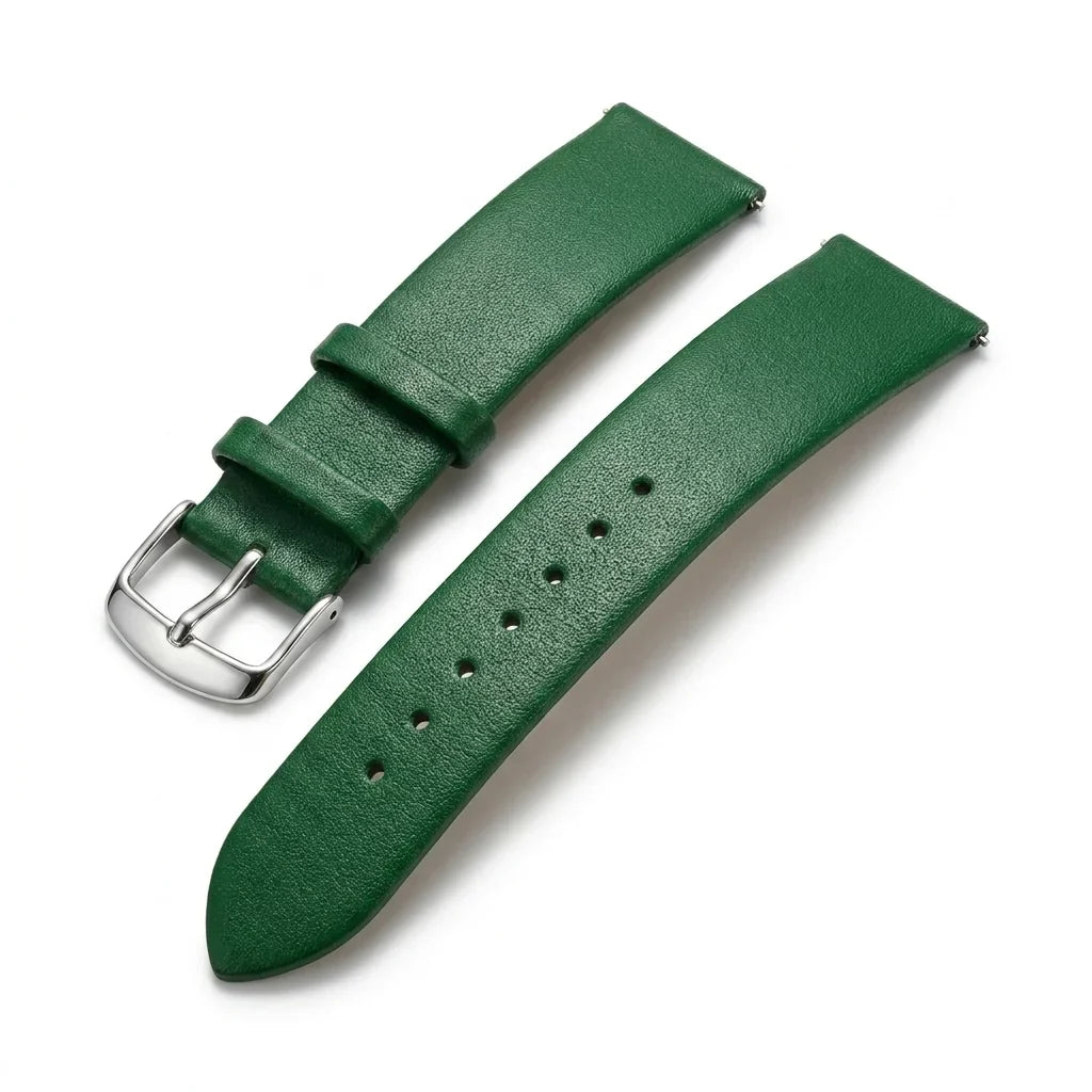 Bonoboss Correa Cuero Premium 22mm Verde - vista 3/4 oblicua #editorial_wb_3qtr #color_verde