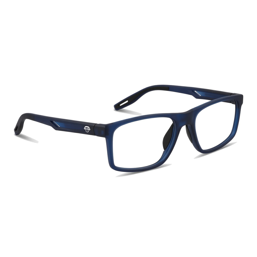 Lentes deportivos Bonoboss Jordan Azul vista tres cuartos, HydroGrip para básquetbol #editorial_angulo45 #color_azul