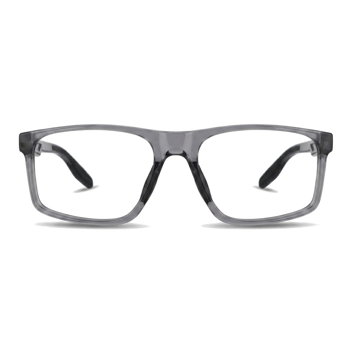 Lentes ópticos deportivos Bonoboss Jordan Gris vista frontal armazón rectangular #editorial_frontal #color_gris
