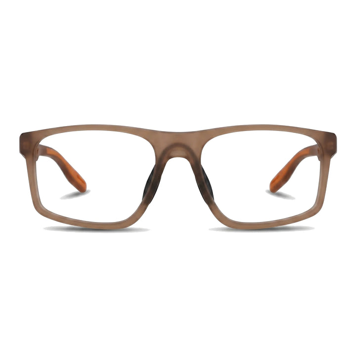 Lentes ópticos deportivos Bonoboss Jordan Naranjo vista frontal armazón rectangular #editorial_frontal #color_naranjo