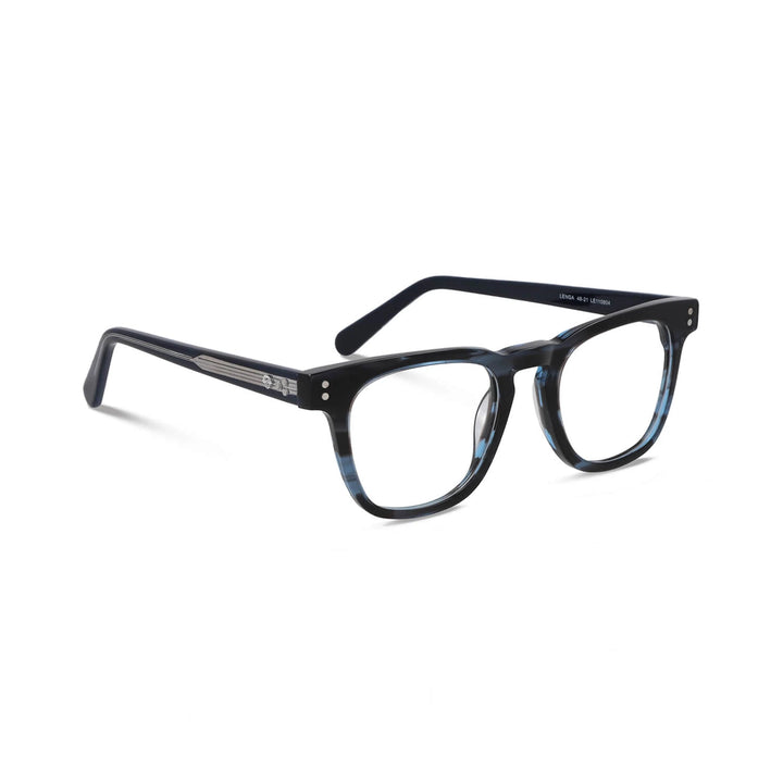 Lenga Clip Sol armazón óptico azul vista frontal solo marco sin clip magnético #color_azul #foto_frontal