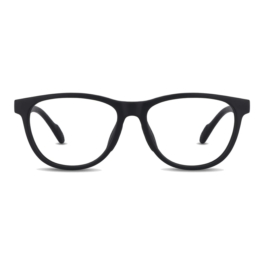 Lentes ópticos Bonoboss Lewis Negro vista frontal armazón deportivo #editorial_frontal #color_negro