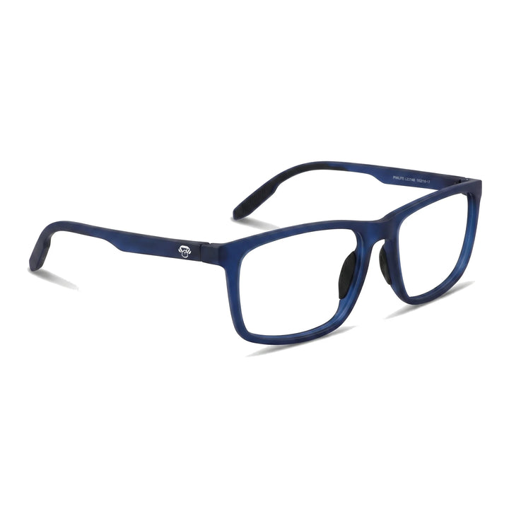 Lentes ópticos deportivos Bonoboss Phelps Azul tres cuartos grip antideslizante #editorial_angulo45 #color_azul