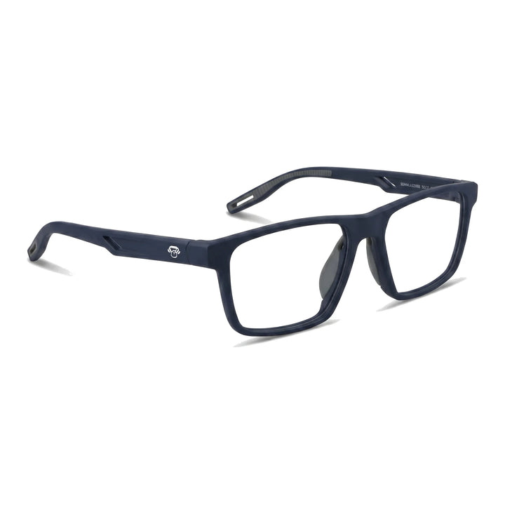 Lentes ópticos deportivos Bonoboss Senna Azul vista tres cuartos patas HydroGrip #editorial_angulo45 #color_azul