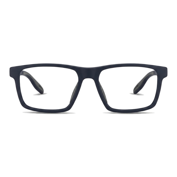 Lentes ópticos deportivos Bonoboss Senna Azul vista frontal armazón rectangular #editorial_frontal #color_azul