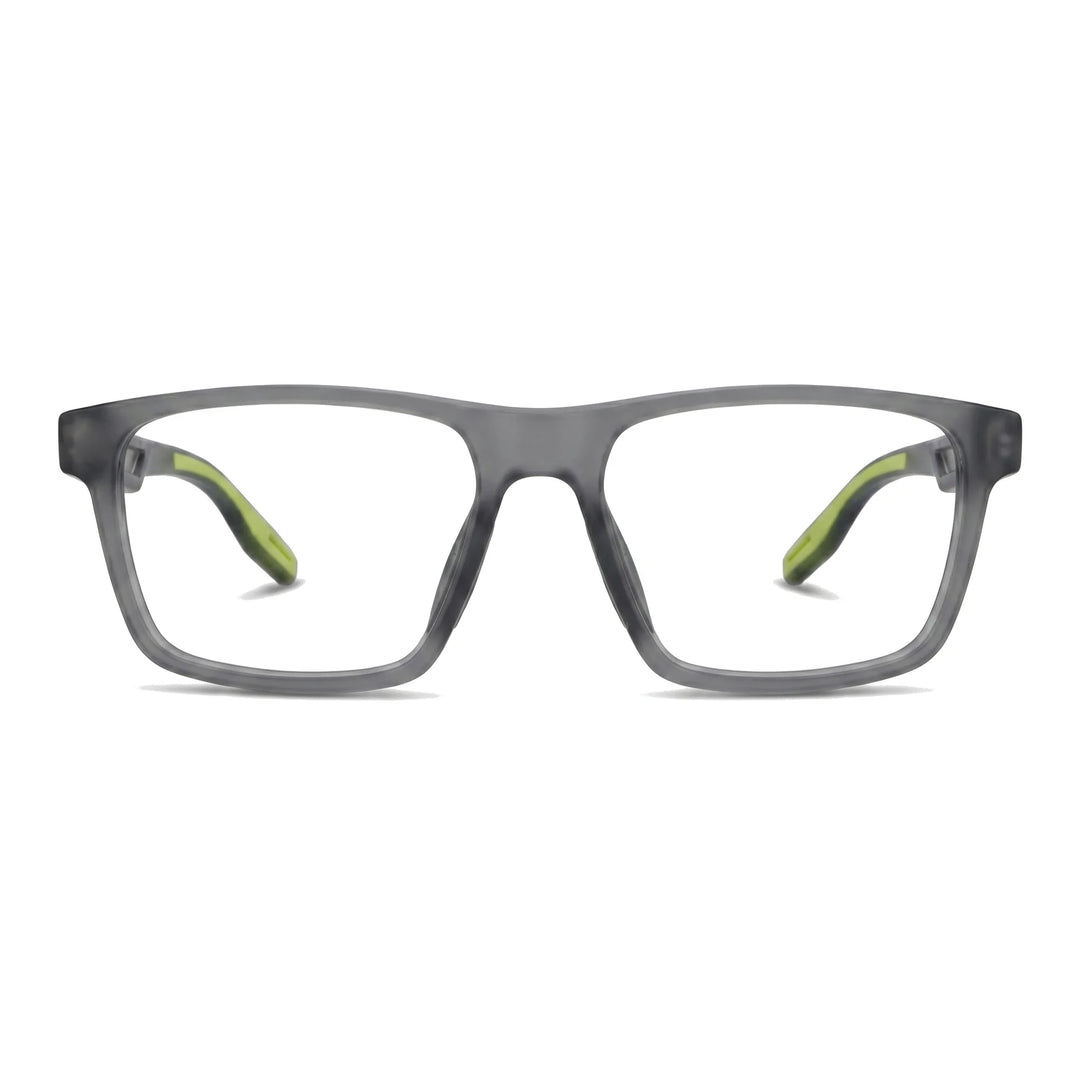 Lentes ópticos deportivos Bonoboss Senna Verde vista frontal armazón rectangular #editorial_frontal #color_verde