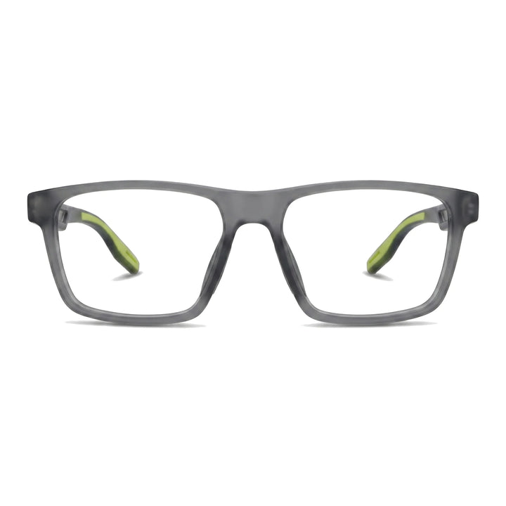 Lentes ópticos deportivos Bonoboss Senna Verde vista frontal armazón rectangular #editorial_frontal #color_verde
