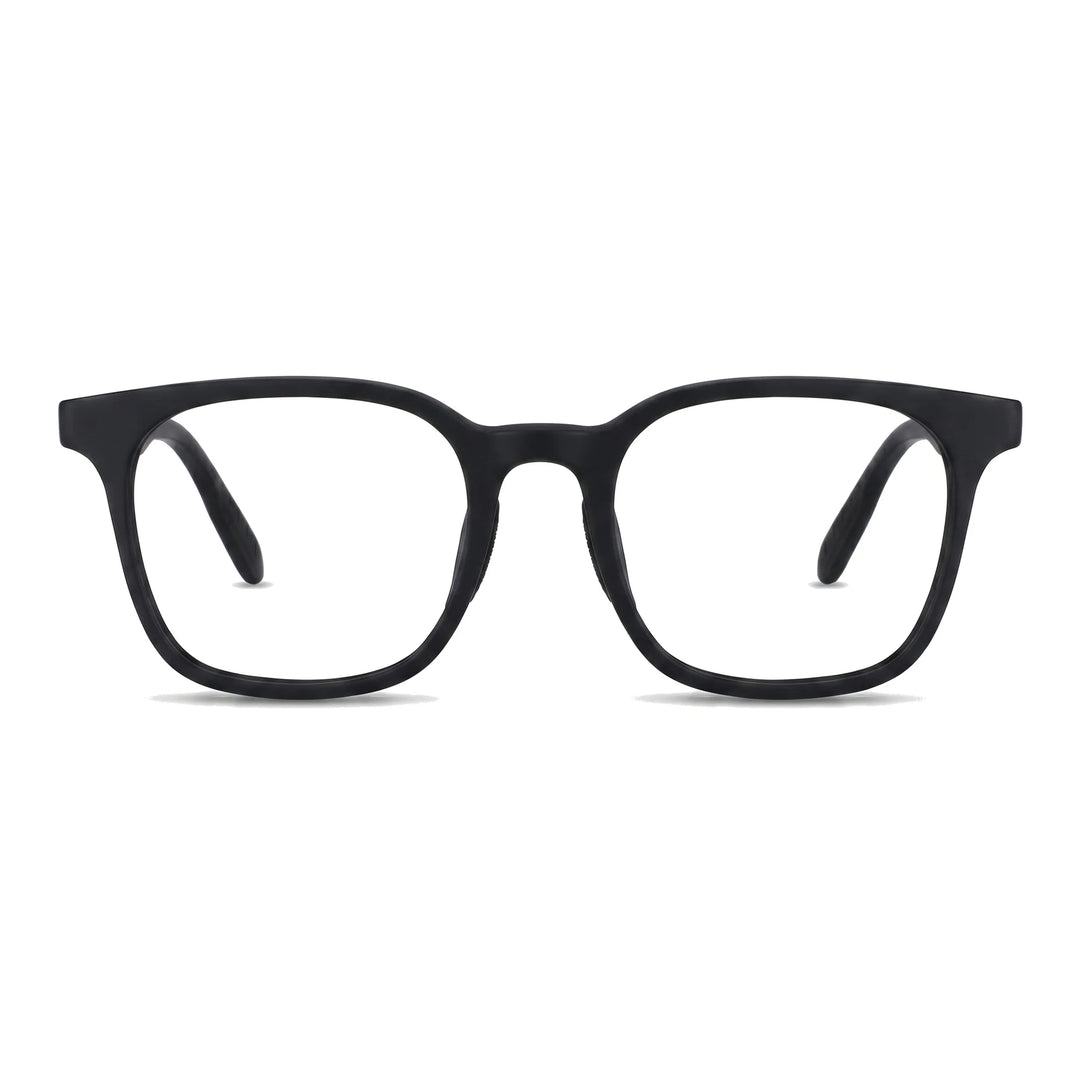 Lentes ópticos deportivos Bonoboss Serena Negro armazón cuadrado para tenis vista frontal #editorial_frontal #color_negro