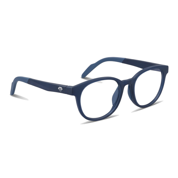 Simone Azul Lentes Ópticos Deportivos patas HydroGrip vista tres cuartos #editorial_angulo45 #color_azul