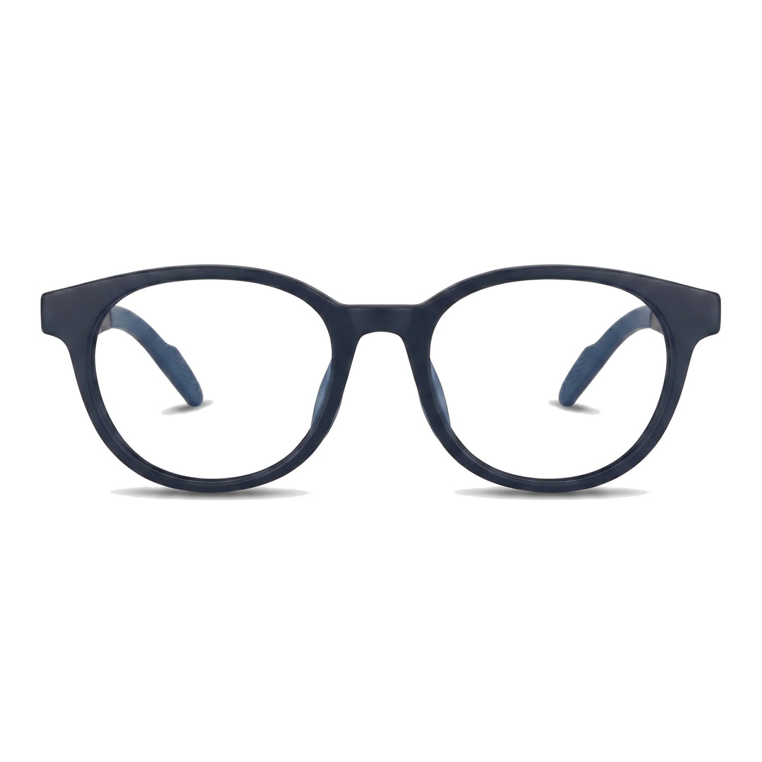 Simone Azul Lentes Ópticos Deportivos armazón redondo TR90 vista frontal #editorial_frontal #color_azul