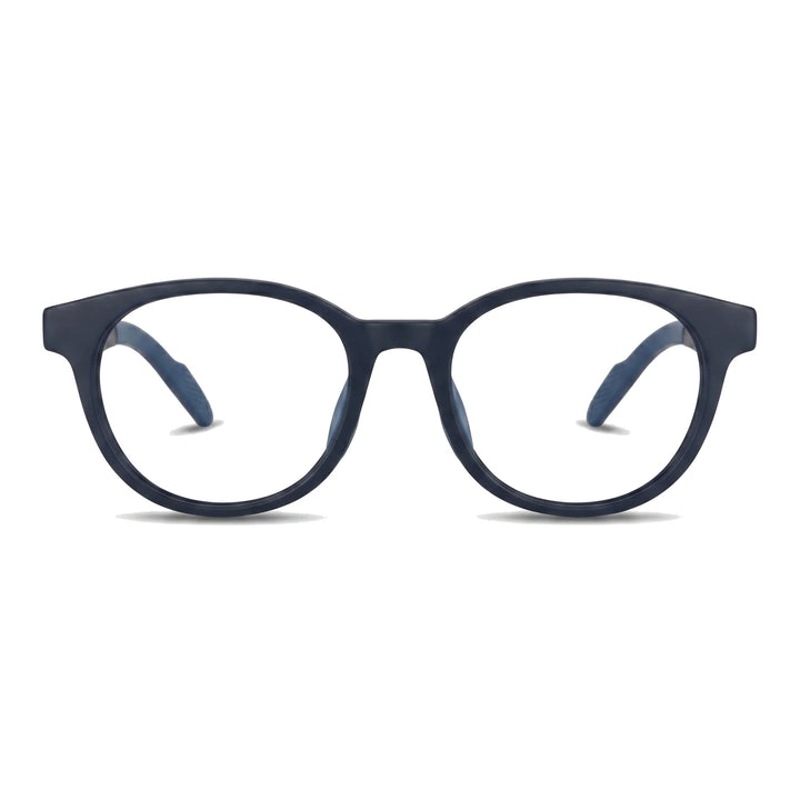 Simone Azul Lentes Ópticos Deportivos armazón redondo TR90 vista frontal #editorial_frontal #color_azul