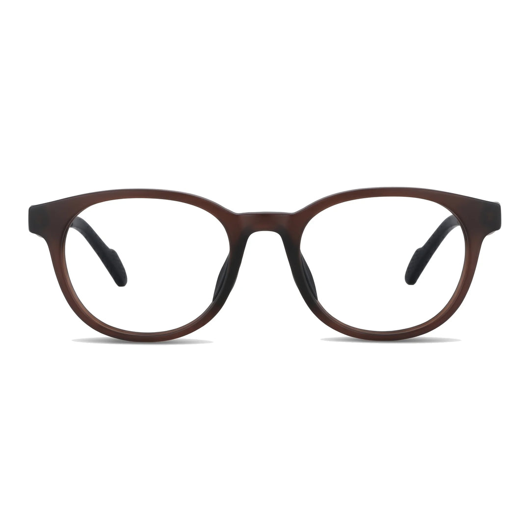 Simone Café Lentes Ópticos Deportivos armazón redondo TR90 vista frontal #editorial_frontal #color_champagne