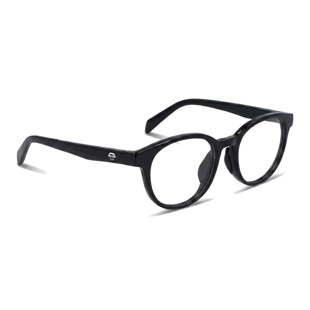 Simone Negro Lentes Ópticos Deportivos armazón redondo TR90 vista tres cuartos #editorial_angulo45 #color_negro