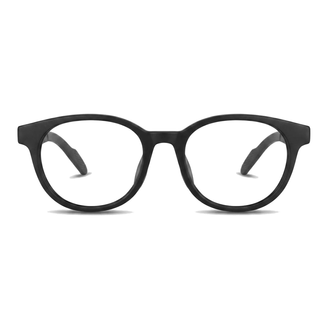 Simone Negro Lentes Ópticos Deportivos armazón redondo TR90 vista frontal #editorial_frontal #color_negro