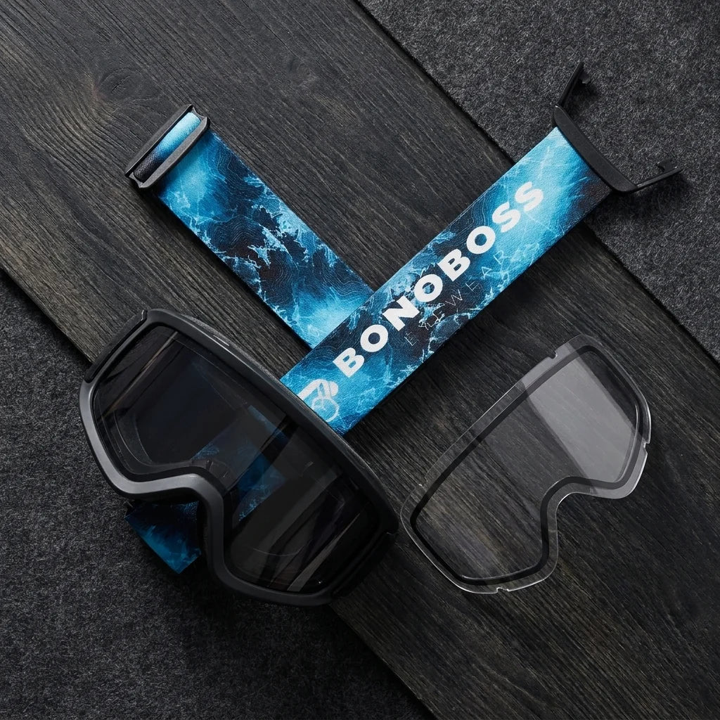 Bonoboss Strap Antiparra Powder Calipso - kit flat lay strap antiparra mica #editorial_kit_completo #color_calipso