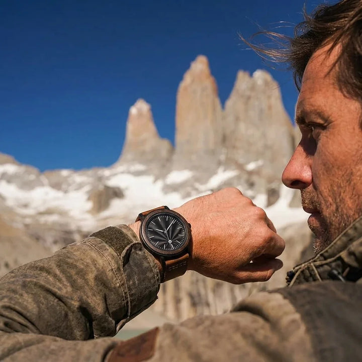 Bonoboss Toki Ébano BlackWave Café - lifestyle viaje Patagonia torres granito #editorial_ctx_travel_patagonia #color_cafe