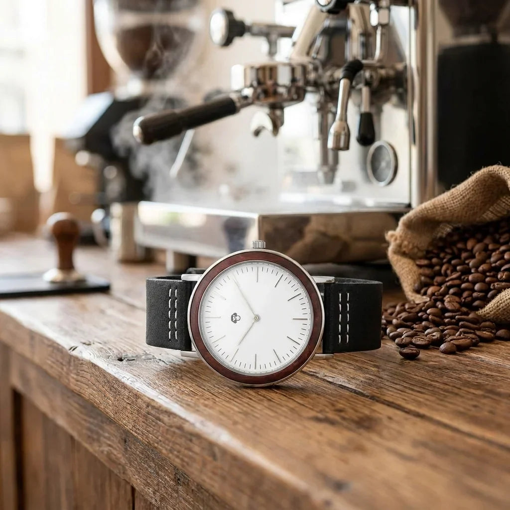 Bonoboss Toki Sándalo Rojo Plata Sport - reloj still life barra cafe de especialidad #editorial_ctx_barista_counter #color_negro