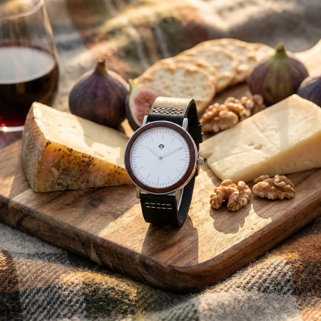 Bonoboss Toki Sándalo Rojo Plata Sport - reloj still life picnic gourmet queso y vino #editorial_ctx_picnic_gourmet #color_negro