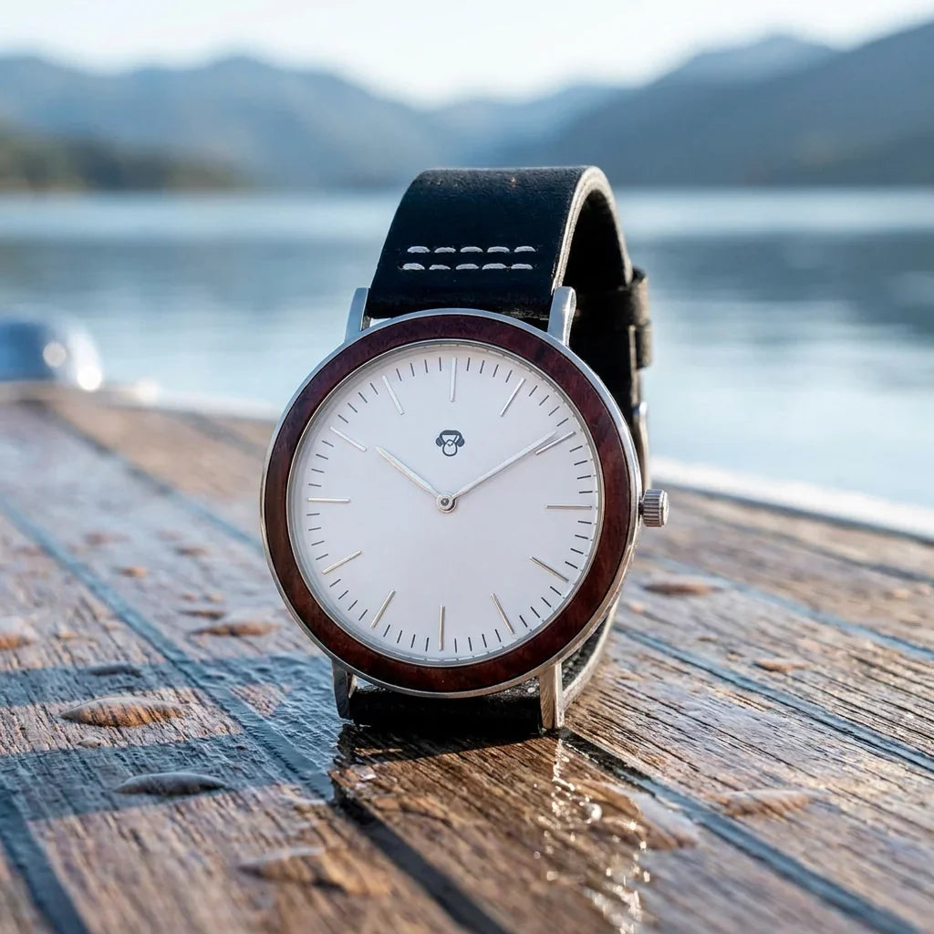 Bonoboss Toki Sándalo Rojo Plata Sport - reloj still life cubierta de teca lago #editorial_ctx_teak_deck #color_negro