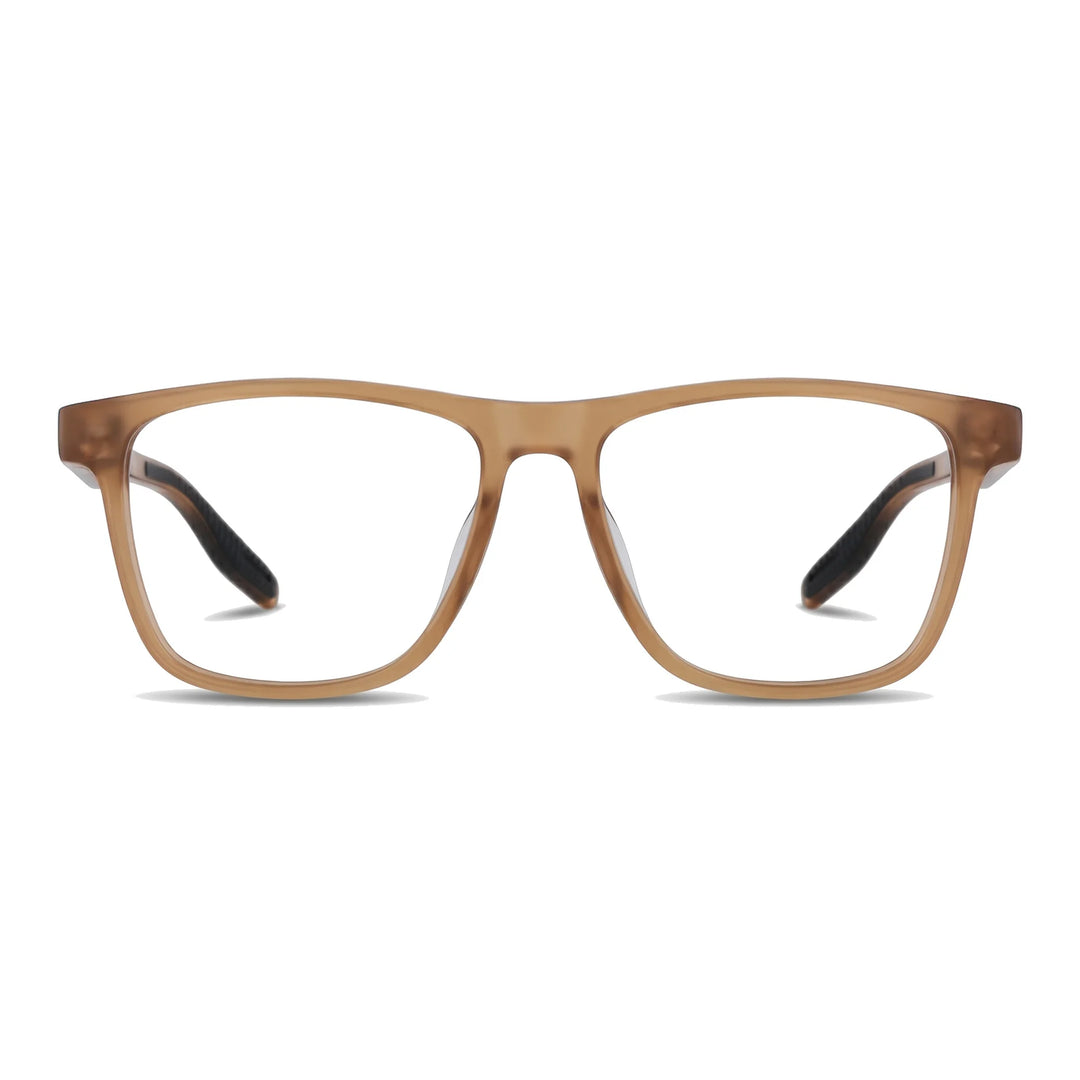 Lentes ópticos deportivos Bonoboss Tyson Café armazón rectangular vista frontal #editorial_frontal #color_champagne