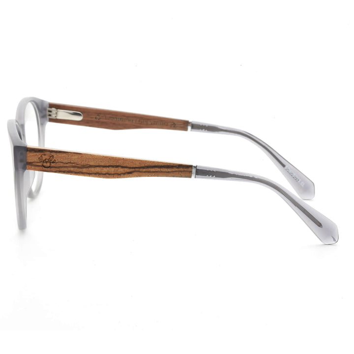 marcos ópticos redondos acetato organico sustentable ecologico patas madera natural plastico reciclado para hombre y mujer mayorista de opticas carey 2025#color_transparente