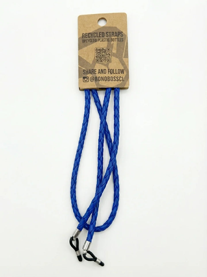 Correa para lentes trenzada ecocuero azul vista 1 Bonoboss #color_azul