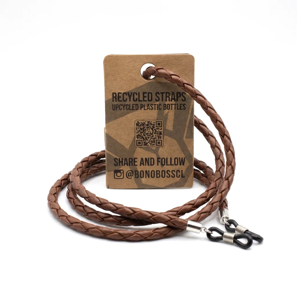 Correa para lentes trenzada ecocuero café vista 3 Bonoboss #color_brown
