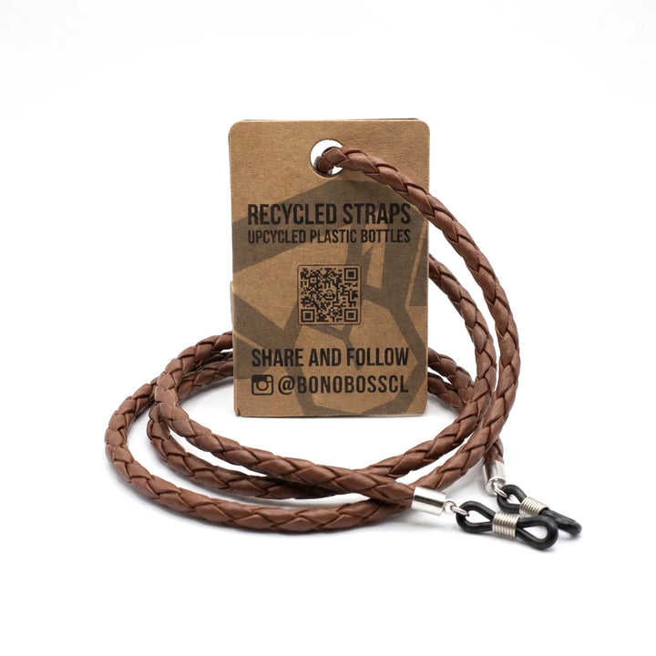 Correa para lentes trenzada ecocuero café vista 3 Bonoboss #color_brown