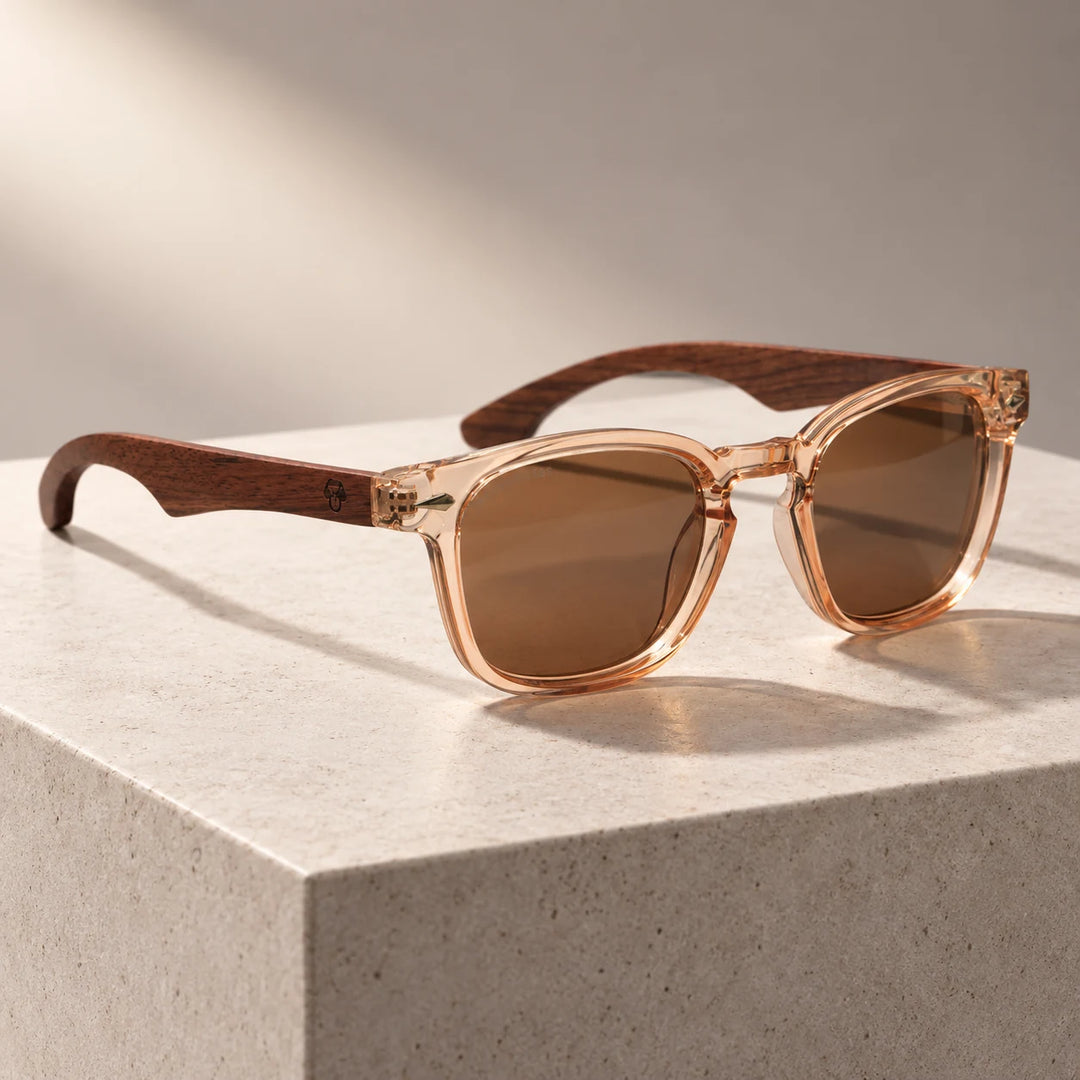 Lentes de sol Bonoboss Creta Brown en contexto de estilo de vida #color_brown