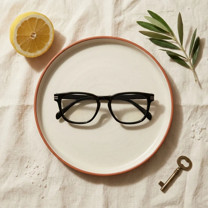 Lentes ópticos Dylan negro T11 flatlay riviera optical Bonoboss #color_negro