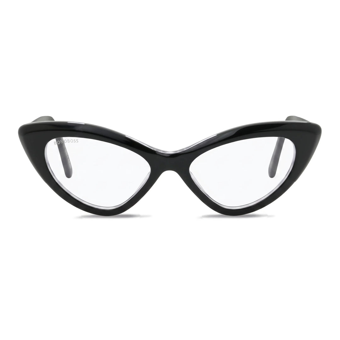 Femme Black anteojos ópticos negro diseño frontal para mujer #color_negro