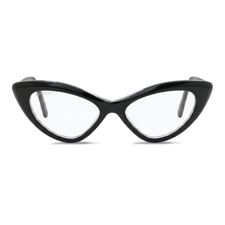 Femme Black anteojos ópticos negro diseño frontal para mujer #color_negro