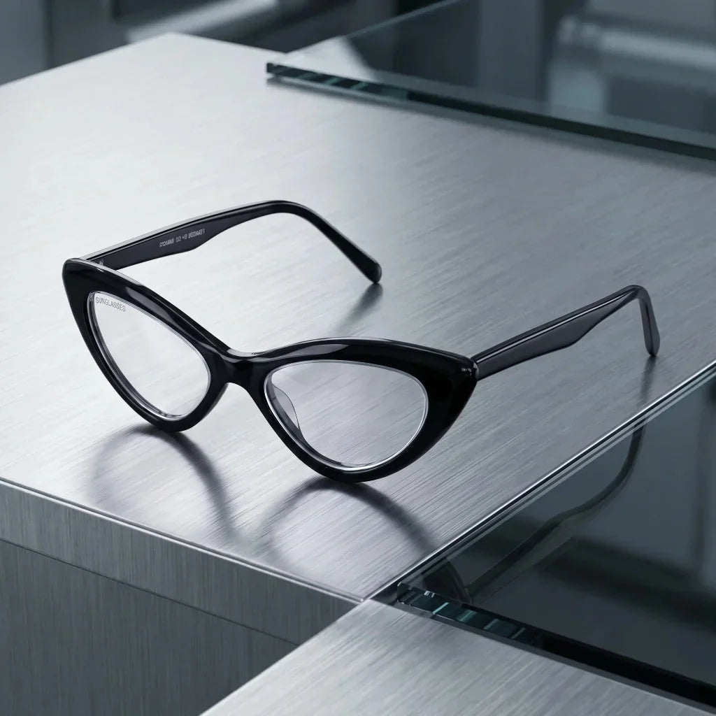 Femme Black lentes ópticos negro diseño frontal para hombre y mujer #editorial_grid1 #color_negro