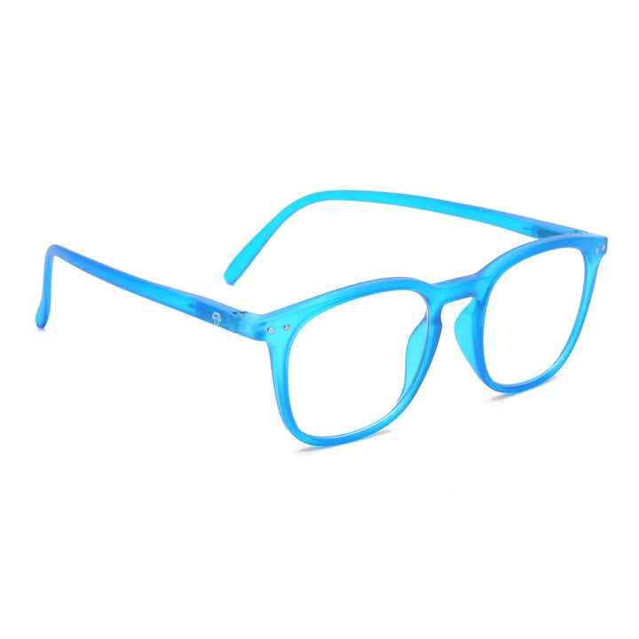 anteojo lectura filtro azul color azul redondeado para hombre mujer moda sustentable botellas plasticas recicladas