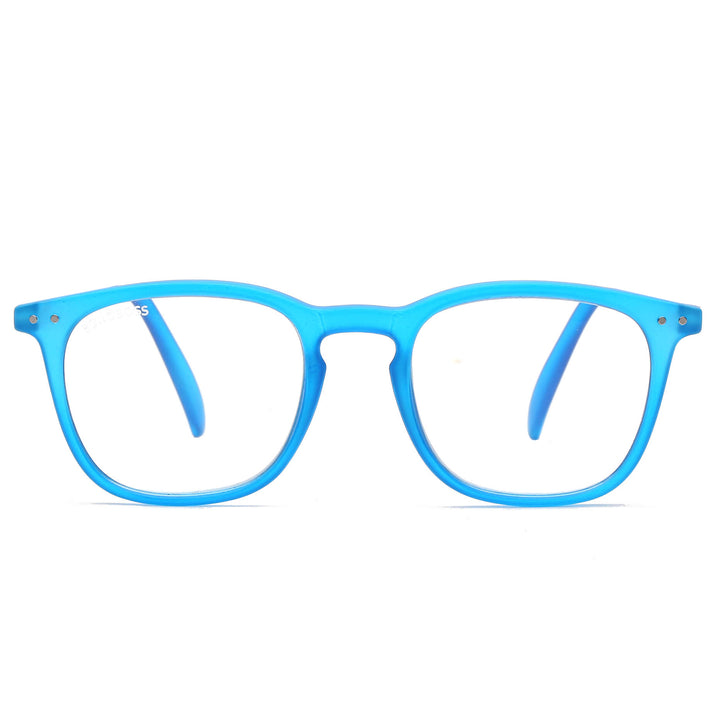 anteojo lectura filtro azul color azul redondeado para hombre mujer moda sustentable botellas plasticas recicladas