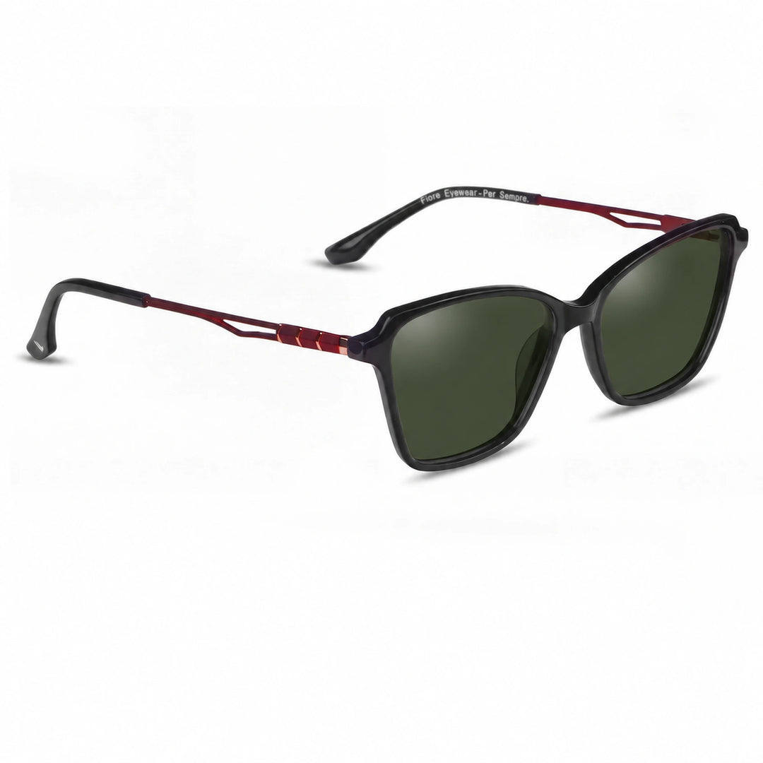 Lentes de sol Fiore 1006 Negro cristal G15 polarizado vista tres cuartos mujer #color_g15