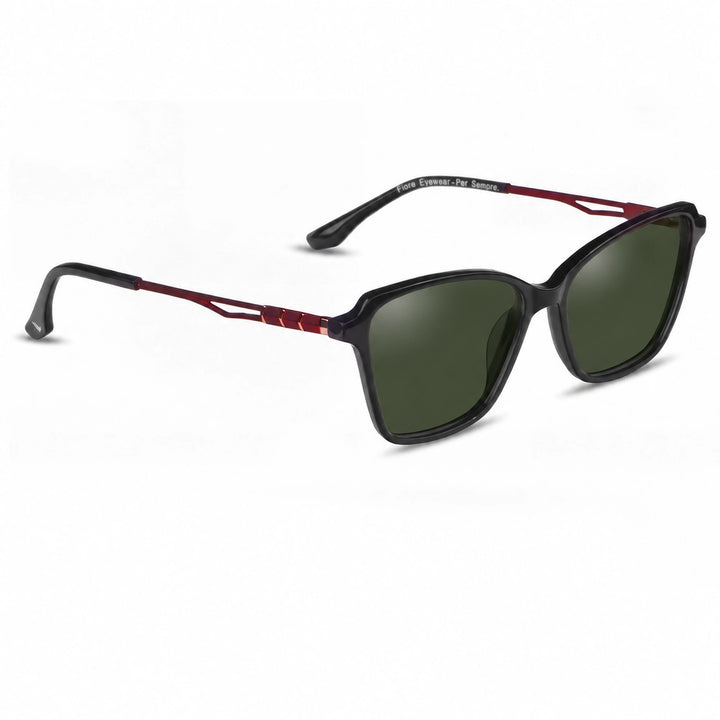 Lentes de sol Fiore 1006 Negro cristal G15 polarizado vista tres cuartos mujer #color_g15