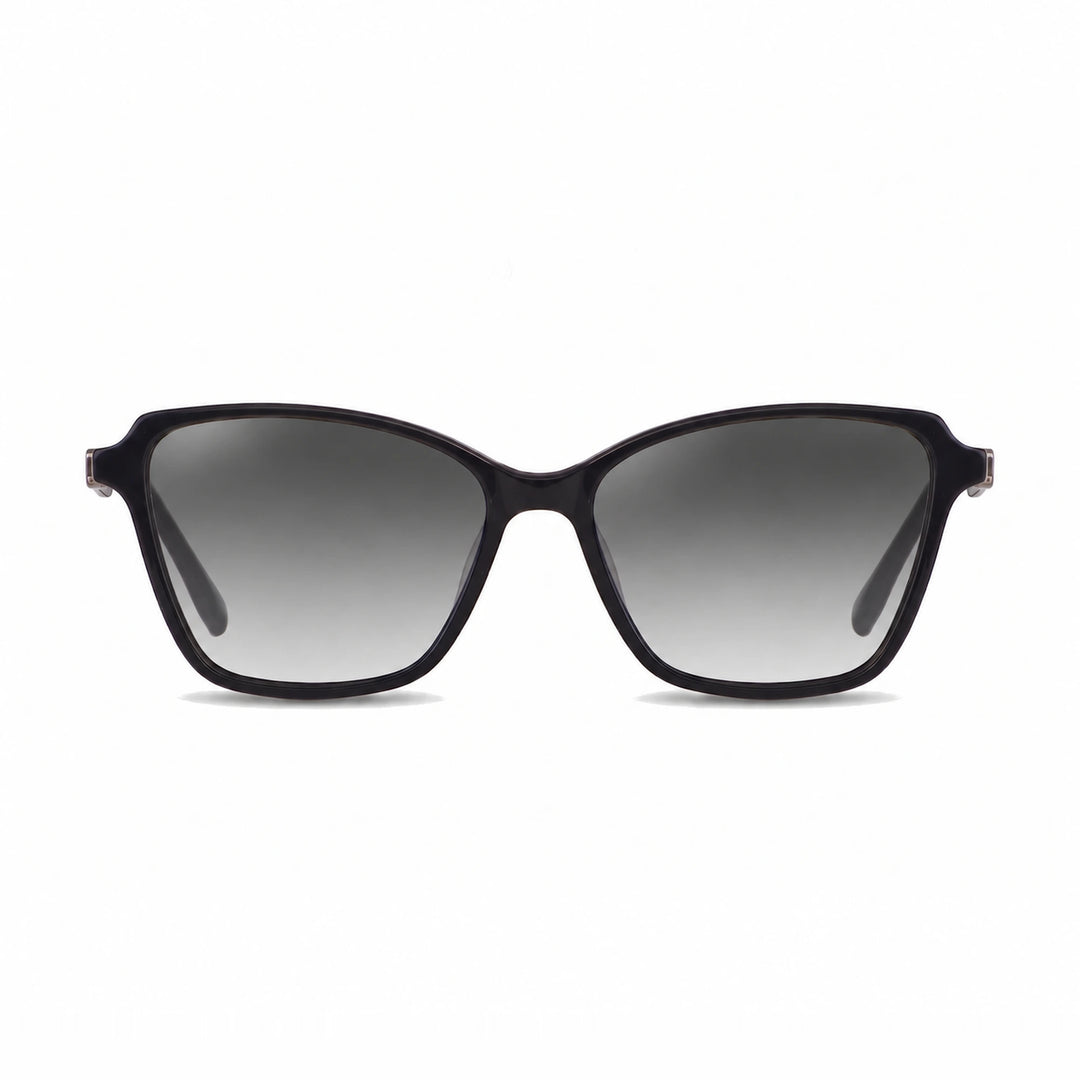 Lentes de sol Fiore 1006 Negro cristal Gradiente Gris polarizado vista frontal mujer #color_gradiente-gris #foto_frontal