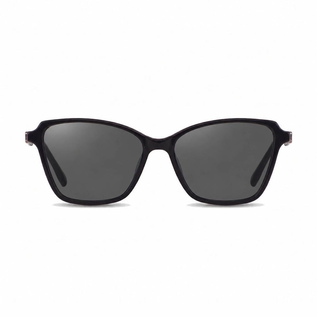 Lentes de sol Fiore 1006 Negro cristal Negro polarizado vista frontal mujer #color_negro #foto_frontal