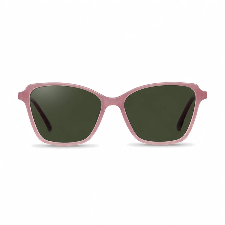 Lentes de sol Fiore 1006 Rosado con cristal G15 polarizado UV400, vista frontal para mujer #color_g15 #foto_frontal