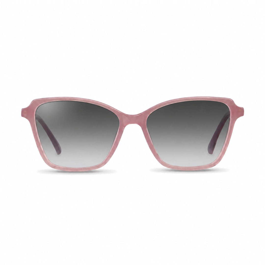 Lentes de sol Fiore 1006 Rosado con cristal gradiente gris polarizado UV400, vista frontal para mujer #color_gradiente-gris #foto_frontal