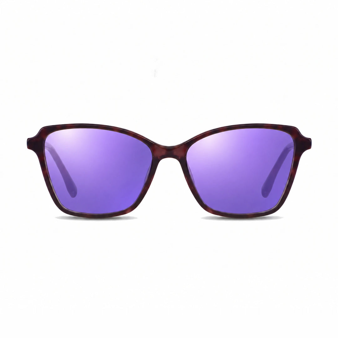 Lentes de sol Fiore 1006 Morado cristal Espejado Morado polarizado vista frontal mujer #color_espejado-morado #foto_frontal