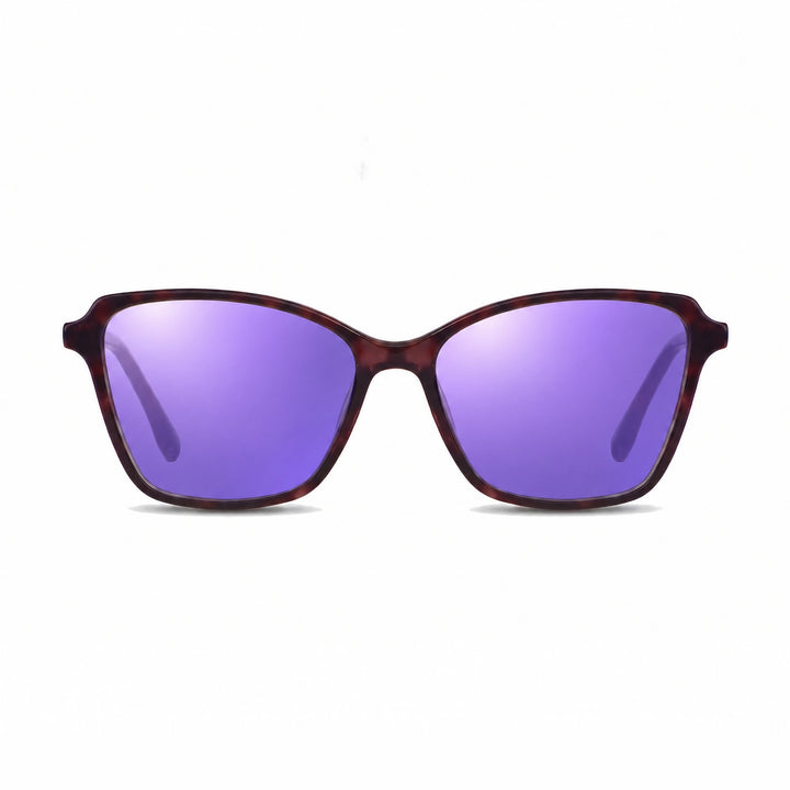Lentes de sol Fiore 1006 Morado cristal Espejado Morado polarizado vista frontal mujer #color_espejado-morado #foto_frontal