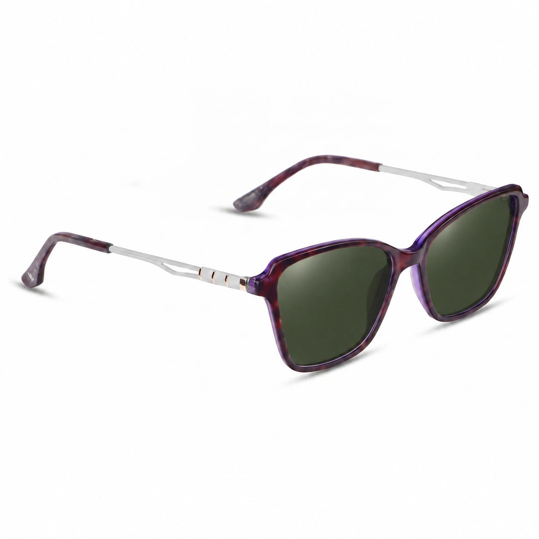Lentes de sol Fiore 1006 Morado cristal G15 polarizado vista tres cuartos mujer #color_g15