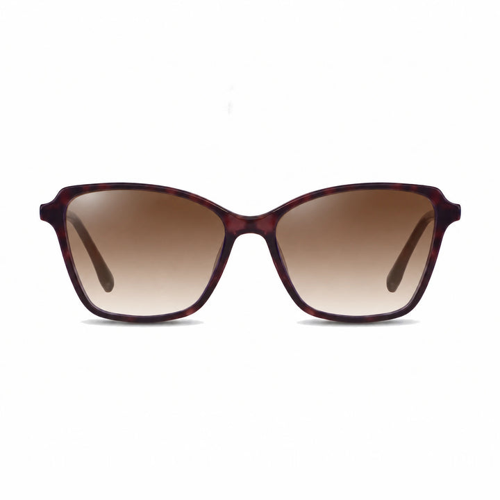Lentes de sol Fiore 1006 Morado cristal Gradiente Cafe polarizado vista frontal mujer #color_gradiente-cafe #foto_frontal