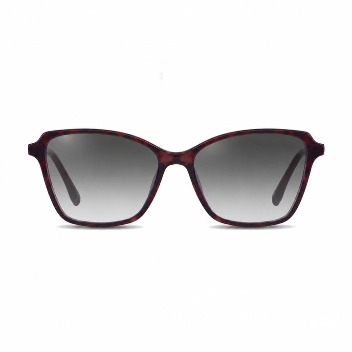 Lentes de sol Fiore 1006 Morado cristal Gradiente Gris polarizado vista frontal mujer #color_gradiente-gris #foto_frontal