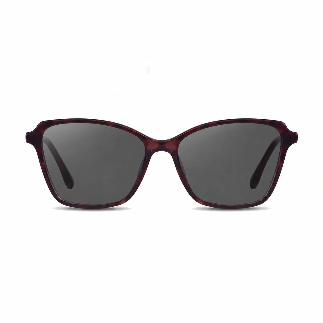 Lentes de sol Fiore 1006 Morado cristal Negro polarizado vista frontal mujer #color_negro #foto_frontal
