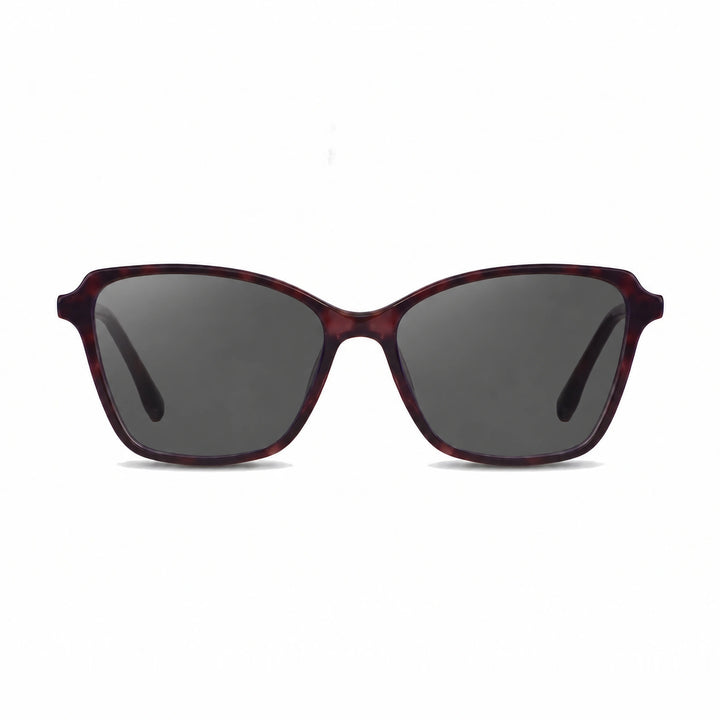 Lentes de sol Fiore 1006 Morado cristal Negro polarizado vista frontal mujer #color_negro #foto_frontal