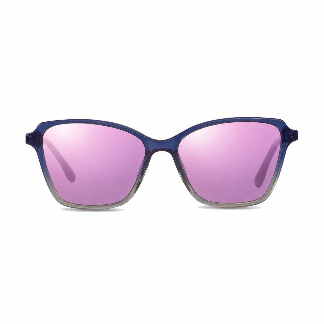Lentes de sol Fiore 1006 Azul cristal Espejado Rosado polarizado vista frontal mujer #color_espejado-rosado #foto_frontal